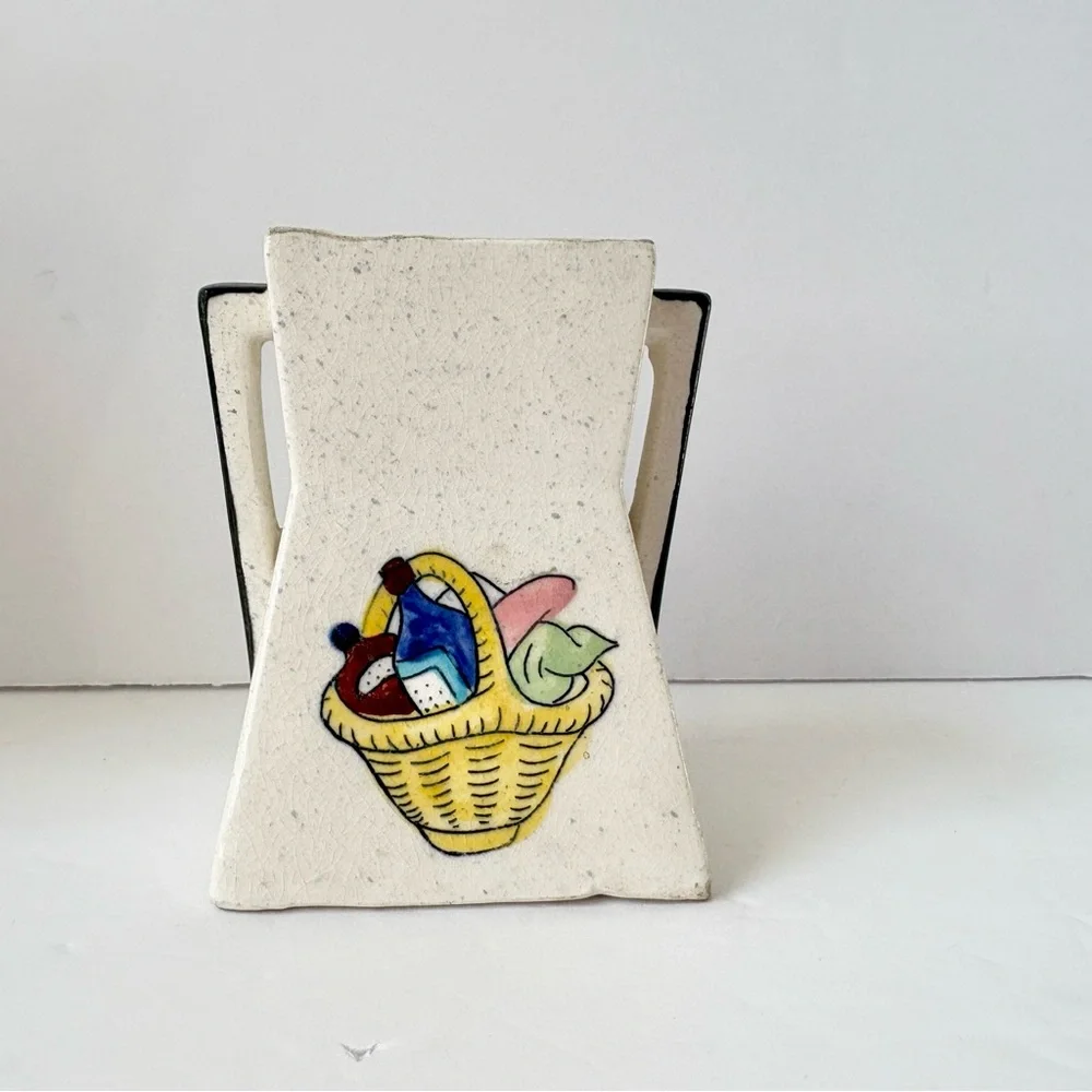 Vintage MCM‎ Speckled Stoneware Coffee Pot & Creamer Set